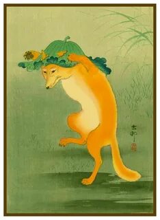 Ohara koson dancing fox