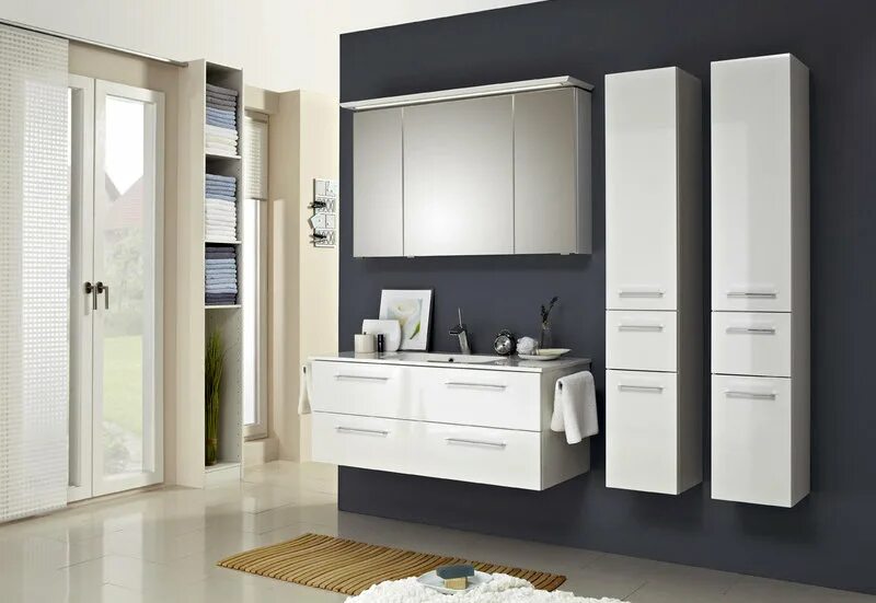 Шкаф зеркальный Pelipal Cassca CS-sps01. Pelipal Solitaire мебель для ванной. Высокий шкаф в ванную. Шкаф в ванную белый глянец.