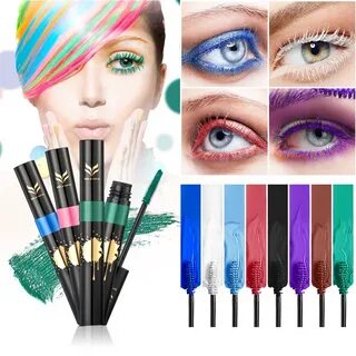 HUAMIANLI Brand 3D Curling Waterproof Color Mascara Cosmetics Eye Lashes Extensi