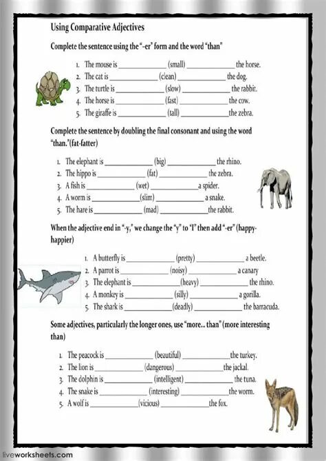 Superlative sentences. LIVEWORKSHEETS Comparatives. Comparatives exercises. Comparative adjectives ответы