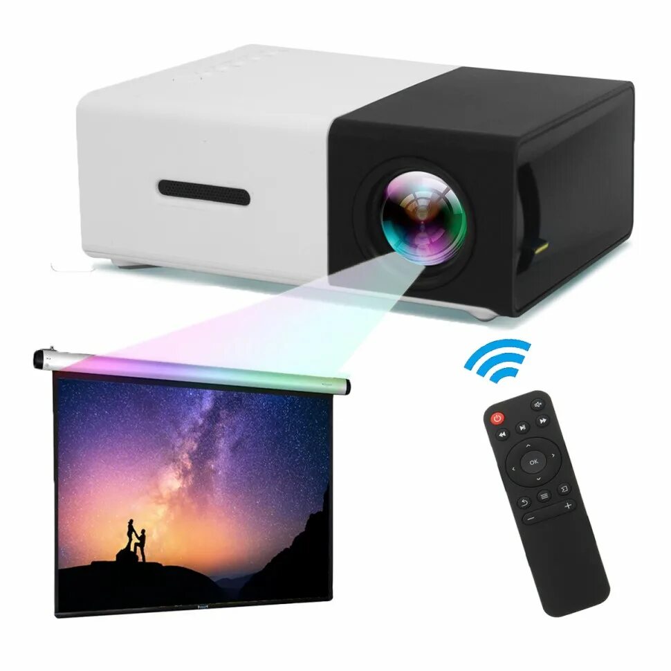 Мини led проектор. Мини проектор yg-300. мини-проектор lejiada yg300 pro. projector yg300 black review. новый проектор yg - 300 lcd.