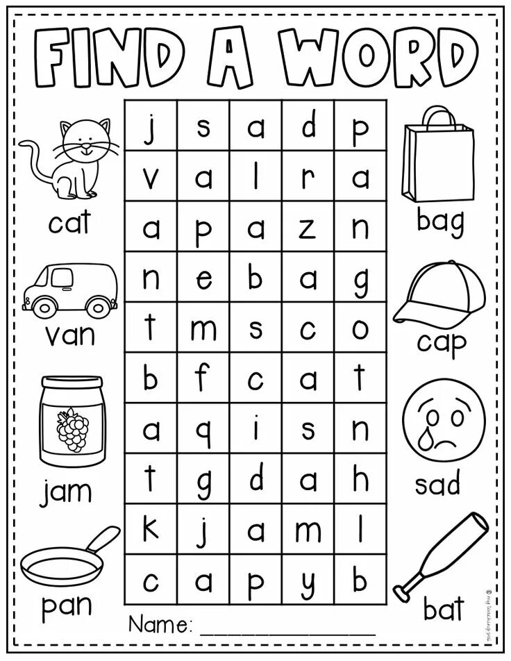 Find the words from the story
