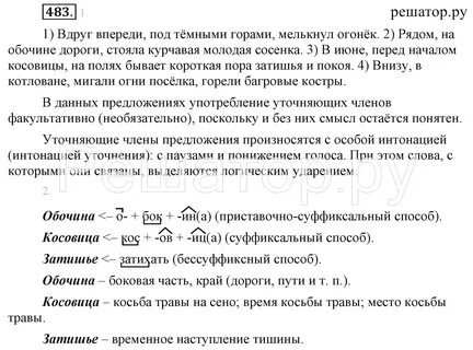 483 русский язык 6 класс