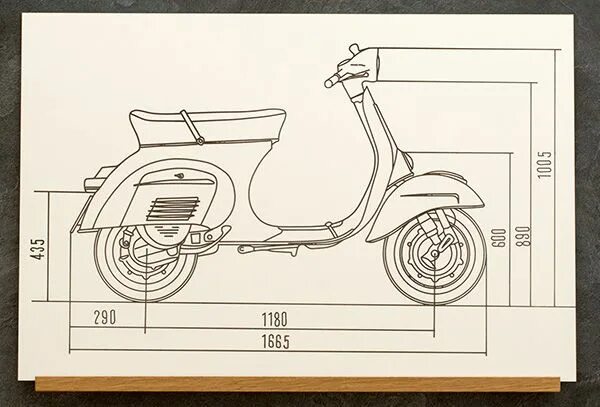 Скутер габариты. Вепа мотороллер Размеры. Vespa et3. Vespa габариты. Vespa 150gs чертеж.