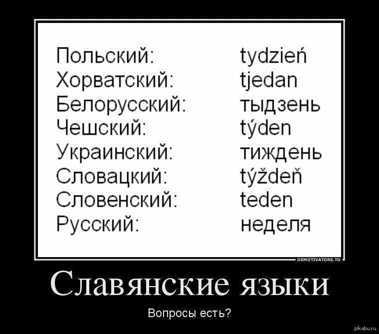 Язык похожий на украинский. Смешные слова на славянских языках. Схожие слова в славянских языках. Смешные славянские слова. Славянские языки.