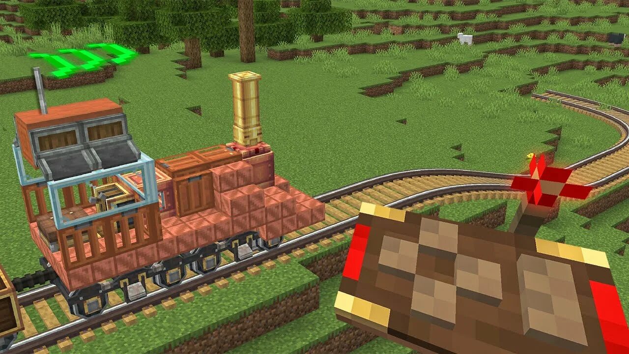 Мод на поезда в майнкрафт. 17. Майнкрафт 1. 12. Поезд create.