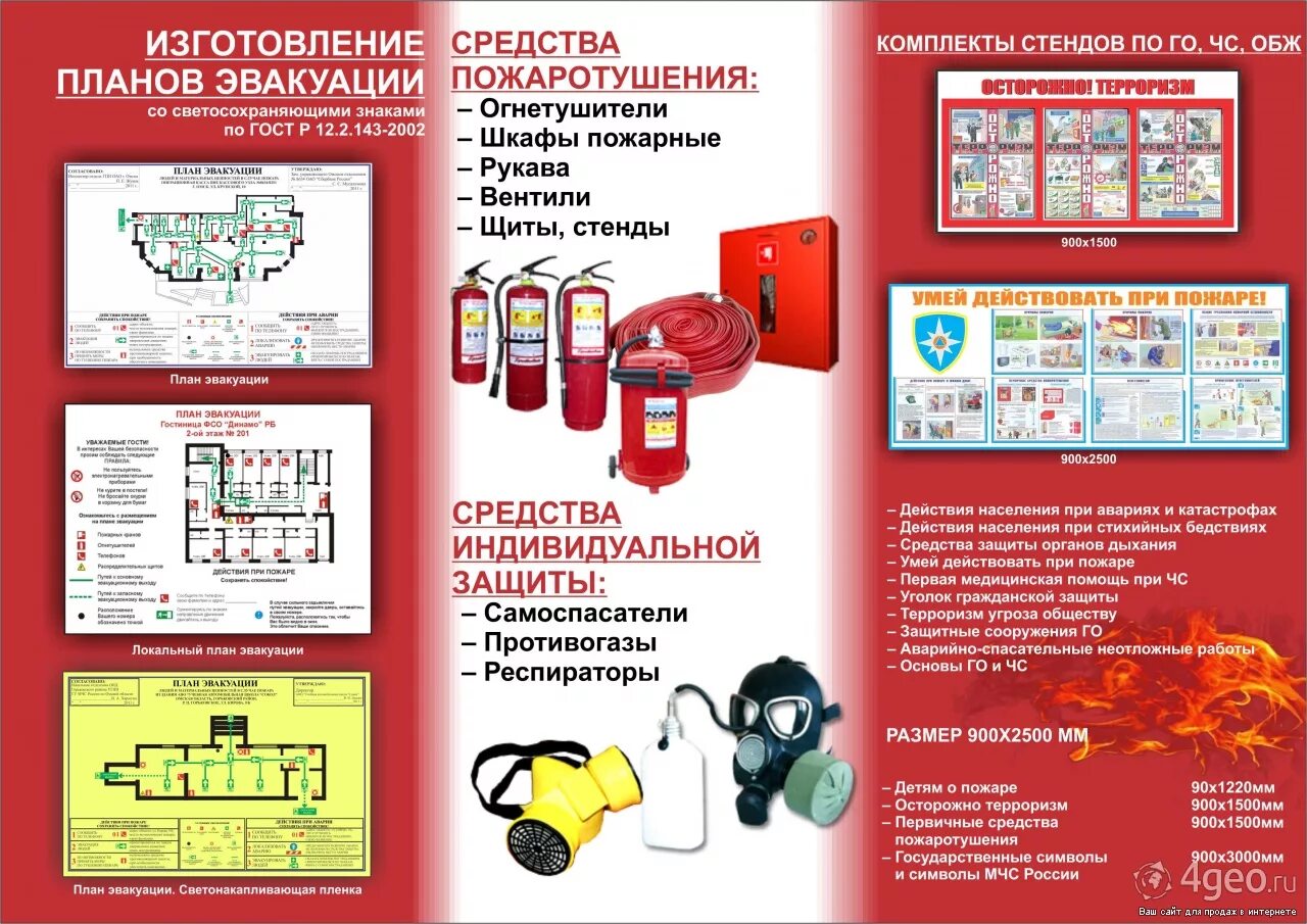 Защиту при пожаре также