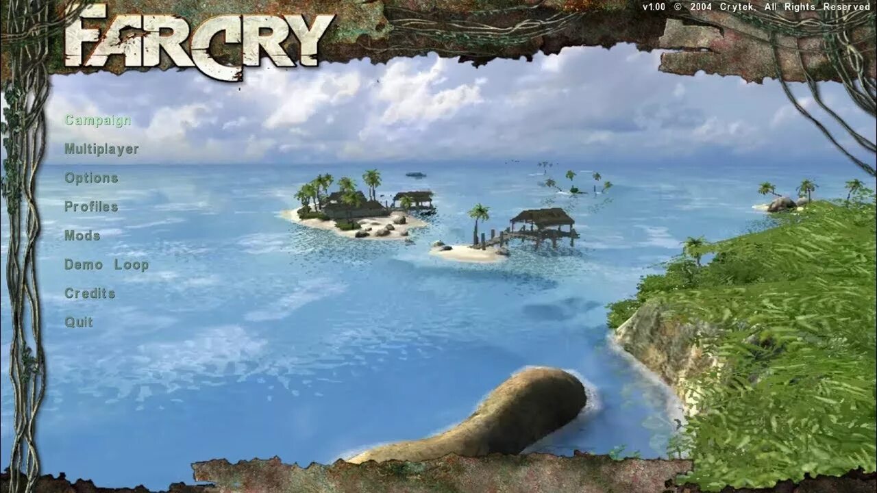 Фар край 1 меню. Far Cry главное меню. Far Cry 6 меню. Острова far Cry 2004.