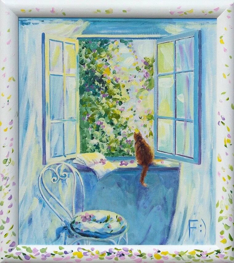 окно весна живопись. настроение в картинах художников. с добрым утром картины художников. окошко живопись. картины художников с добрым утром.