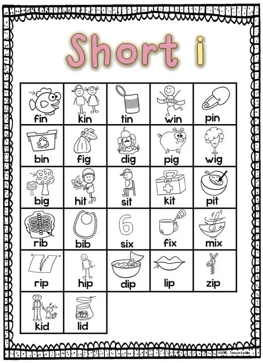 I was short. Short Vowel i. Short i Words. Чтение i Worksheets. Phonics i.