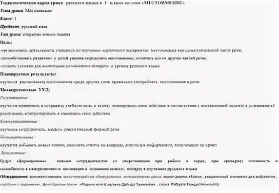 Технологическая карта урока по русскому языку: "Синтаксическая роль глагола в пр