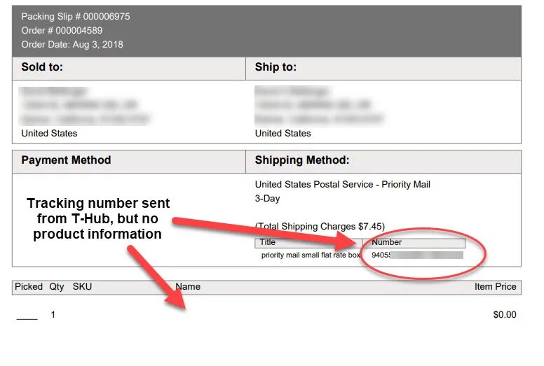 Use tracking number. Use tracking number