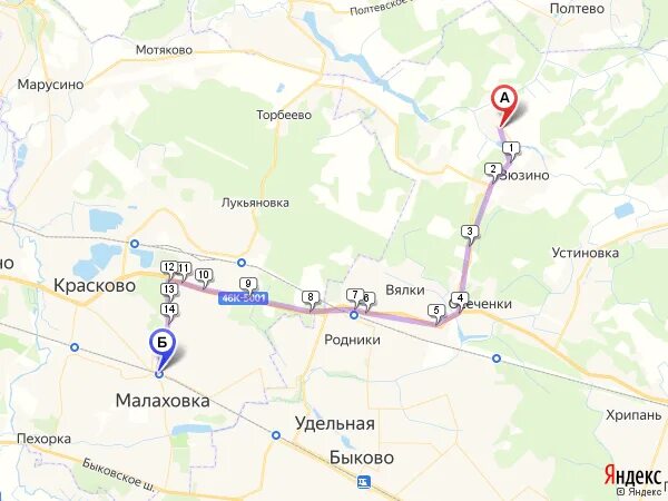 Маршрутки малаховка копнино