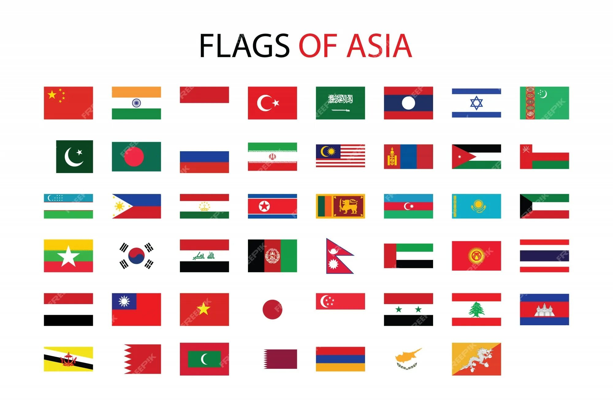 Азиатские страны названия. Флаги государств средней Азии. Флаги государств центральной Азии. Флаги Азии стран Азии.