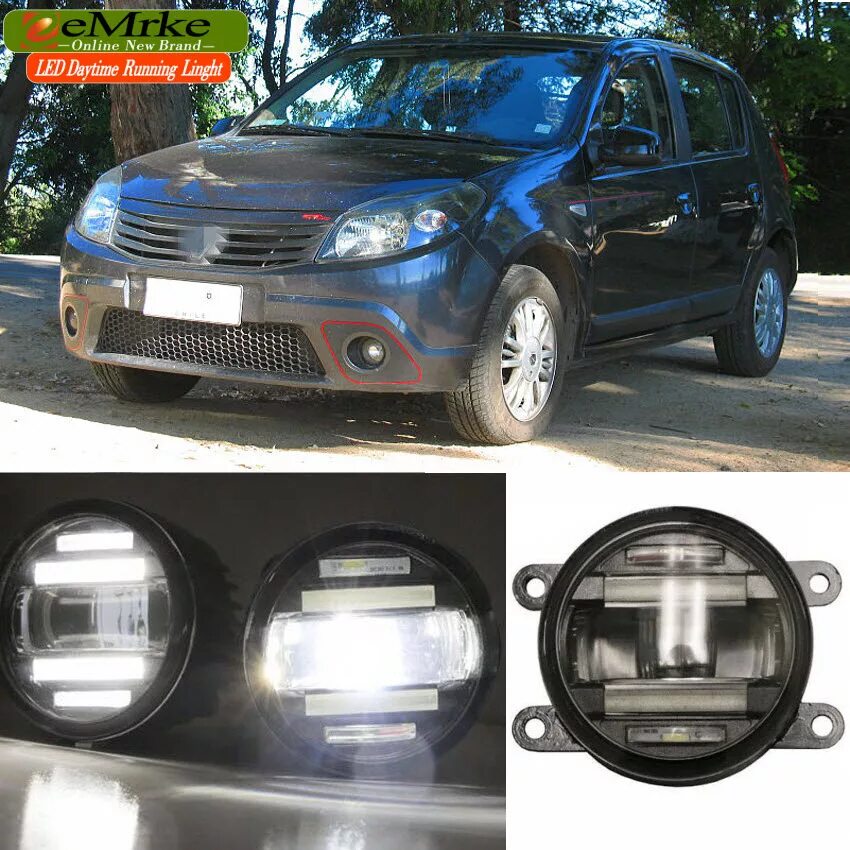 Фары противотуманные светодиодные рено. Противотуманные фары Sandero Stepway 2. Led ПТФ Lens Renault. Светодиодные ПТФ Рено Логан фаза 2. ПТФ Renault Sandero Stepway 2.