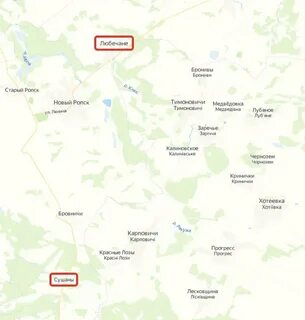 Карта брянская климовский