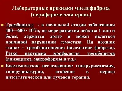 Миелофиброз что это за заболевание