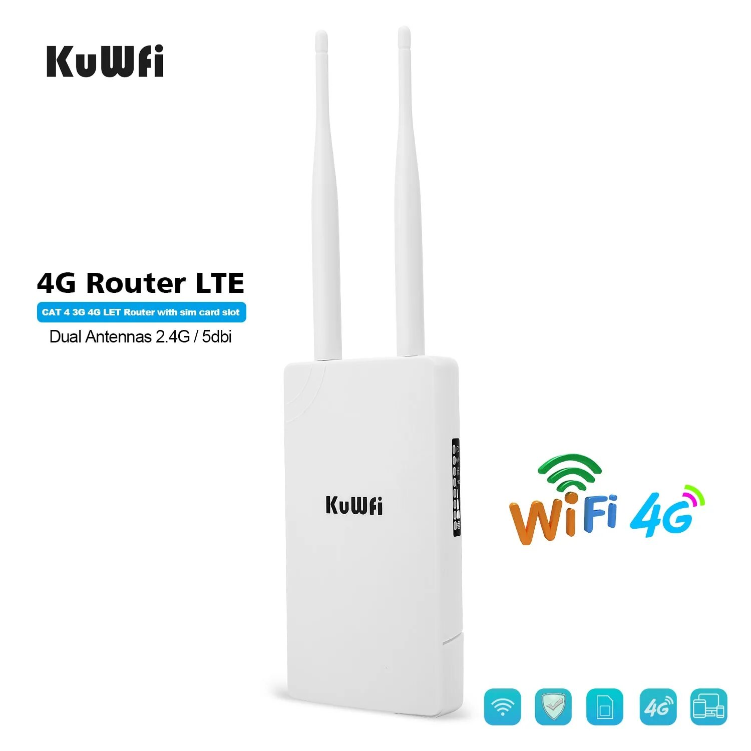 Уличный роутер wifi. Роутер kuwfi 4g cpf-905. 4g cpe роутер 4g. kuwfi 4g lte. kuwfi cpf905-oy уличный (outdoor) роутер 3g4g lte cat.4 с двумя антеннами 5dbi.