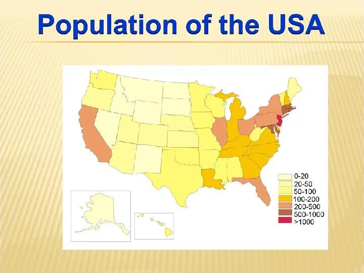 Расселение сша. Плотность населения Америки на карте. Карта плотности населения США. Карта населения США по плотности населения. США карта Штатов плотность населения.