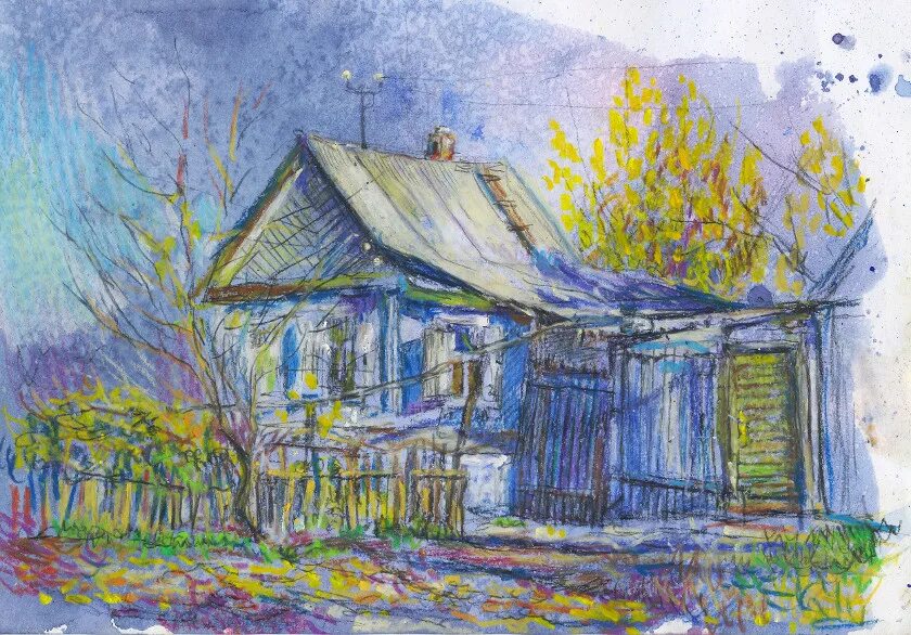 Низкий дом с голубыми ставнями есенин. Дом с голубыми ставнями дом есенин. Низкий дом с голубыми ставнями иллюстрация. Низкий дом с голубыми ставнями рисунок. Живопись деревня голубой домик.