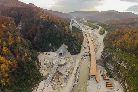 Строительство дороги красная поляна