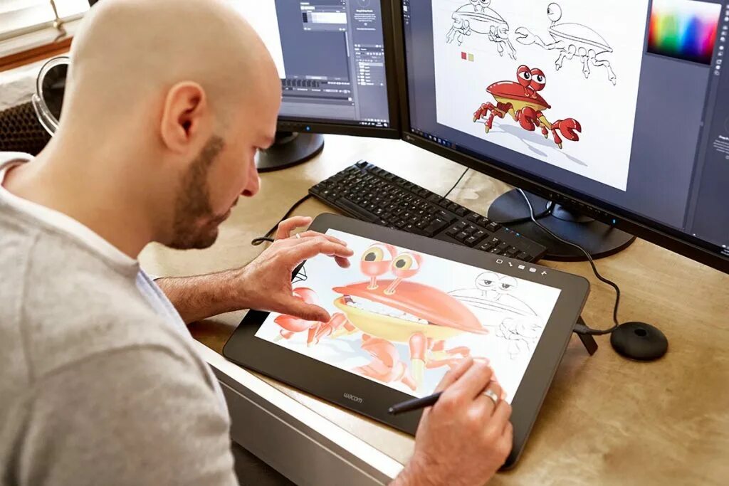 Как выбрать графический. Wacom Cintiq Pro 24. Cintiq Pro 16 (DTH-1620a-ru). Cintiq Pro 24 Multi-Touch. Возможности графического планшета.