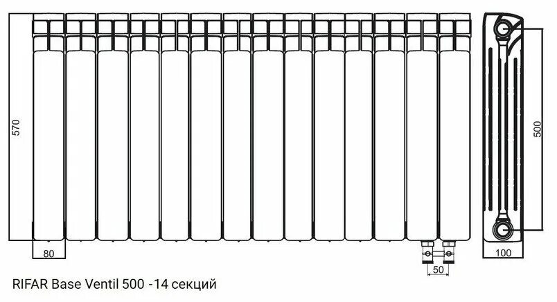 Радиатор биметаллический межосевое расстояние 500 мм. Радиатор биметаллический Rifar Base Ventil BVR 500. Батареи Rifar Base Ventil. Батареи отопления межосевое расстояние 500 мм. Схема подключения Rifar Base 200 13 секций нижнее правое.