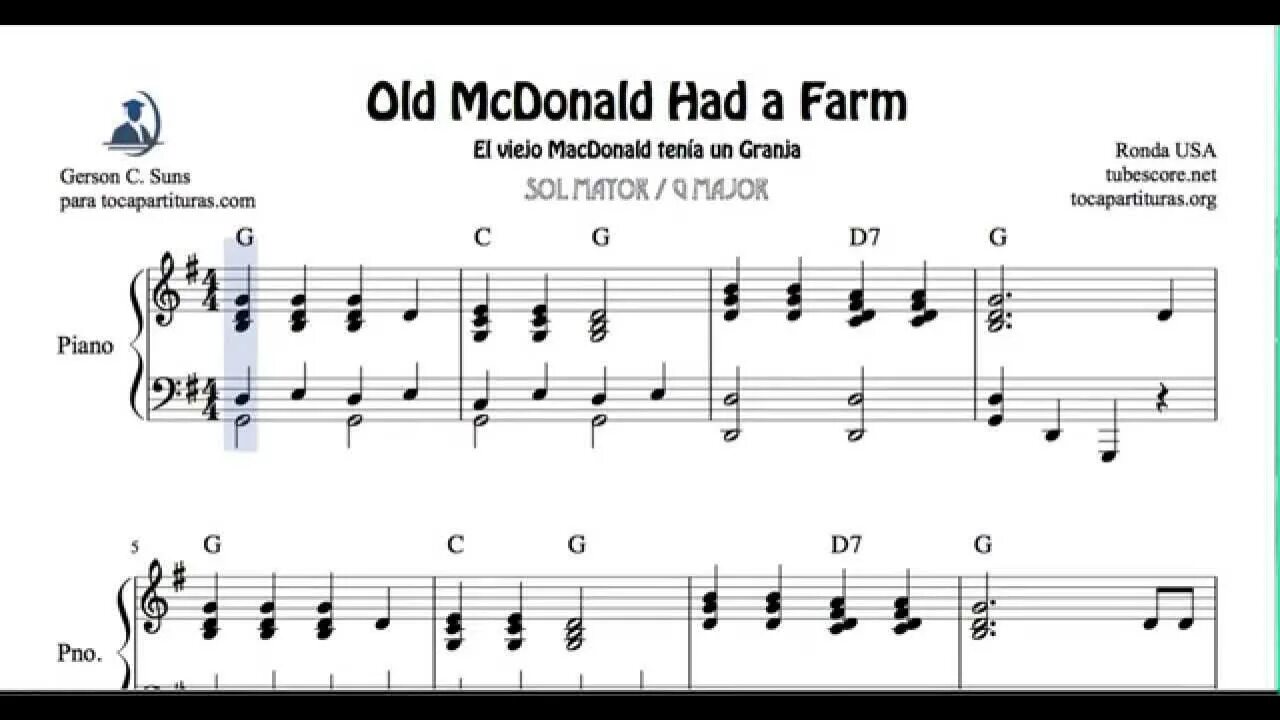 Old mcdonald had. Макдональд ноты. нот макдональдс. олд дол ноты. old macdonald had a farm ноты.