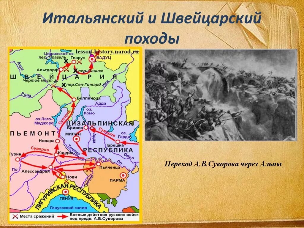 Какие походы совершил суворов. Швейцарский поход при Павле 1. Итальянский и швейцарский походы Суворова. Суворов швейцарский поход. Карта итальянский и швейцарский походы Суворова 1799.