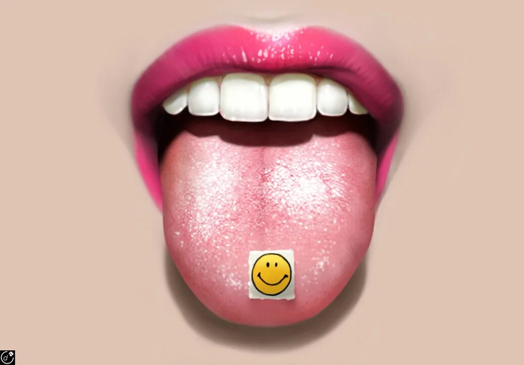 Открытка с языком. Открытка с языком