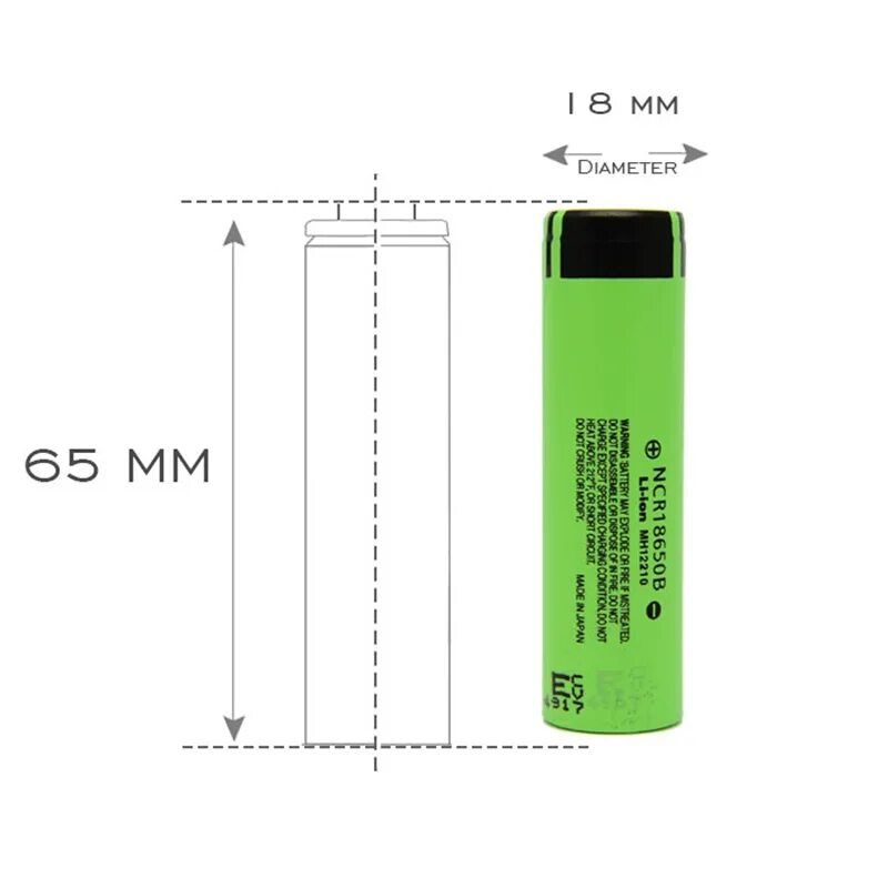 Аккумулятор 18650 li-ion Panasonic ncr18650b 3400 Mah. Размеры аккумуляторов li-ion 18650. Типоразмеры аккумуляторов 18650. Аккумулятор 18650 Габаритные Размеры.