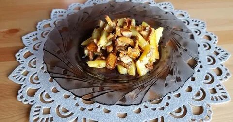 Жареная картошка с сухими грибами
