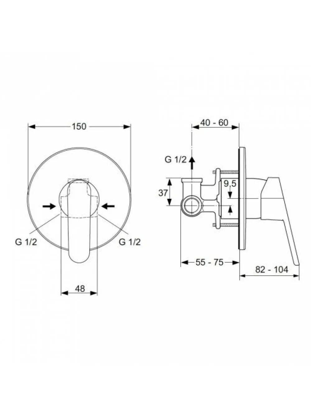 Смеситель для душа ideal Standard. Ideal Standard Ceraplan 2 b0040aa.