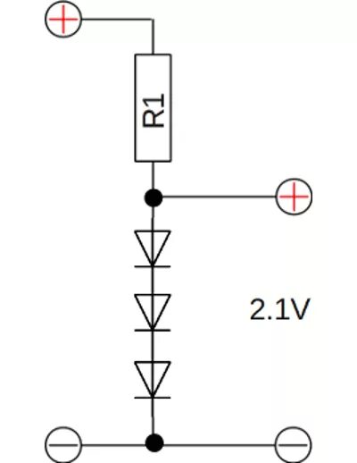 Диодный делитель напряжения. Делитель напряжения на диодах схема. Делитель напряжения для светодиода. Делитель напряжения из диодов. Сопротивление диода в обратном направлении