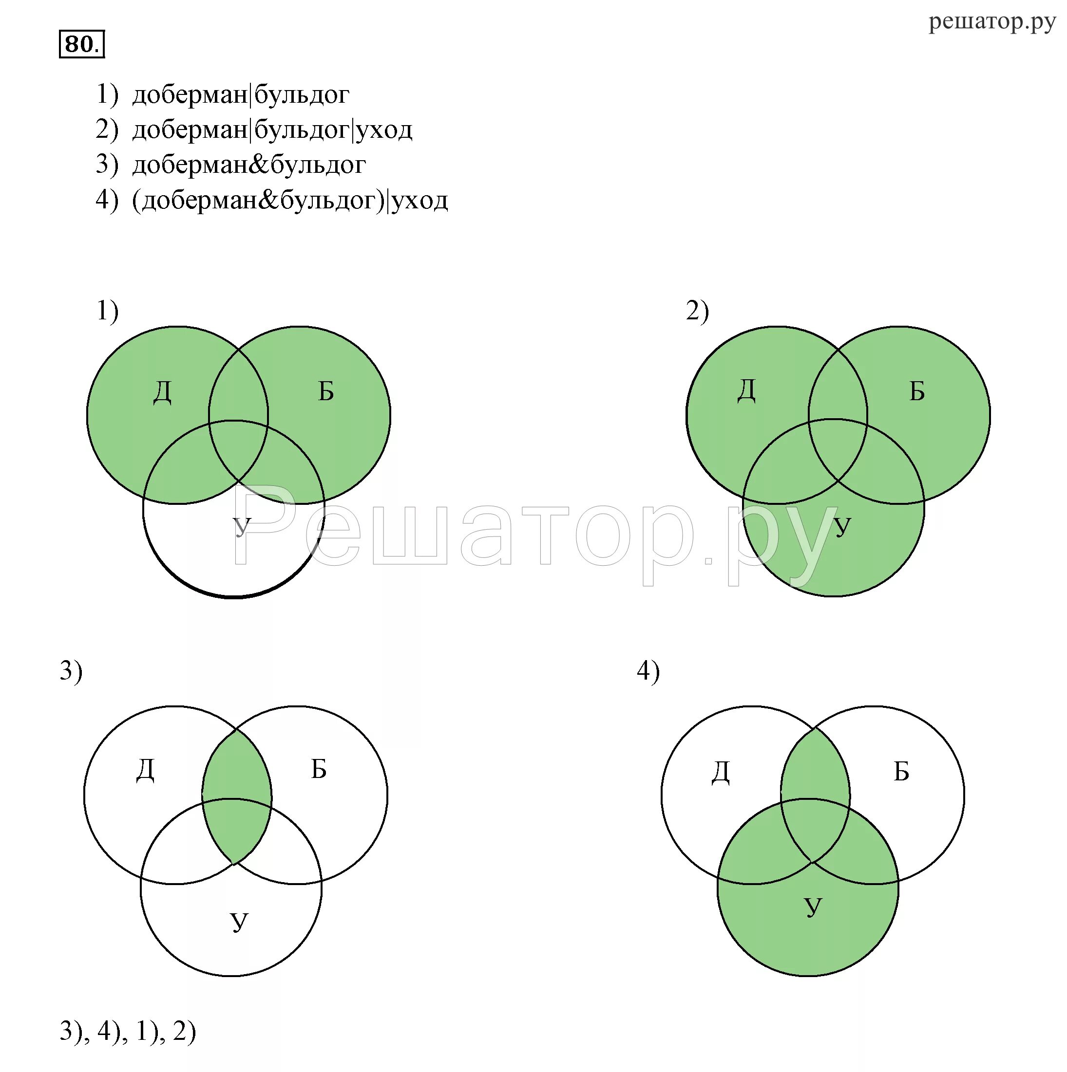 Доберман или бульдог круги Эйлера. Информатика 8 класс босова. Круги Эйлера бульдог Доберман уход питомник. Задание по информатике 8 класс босова.