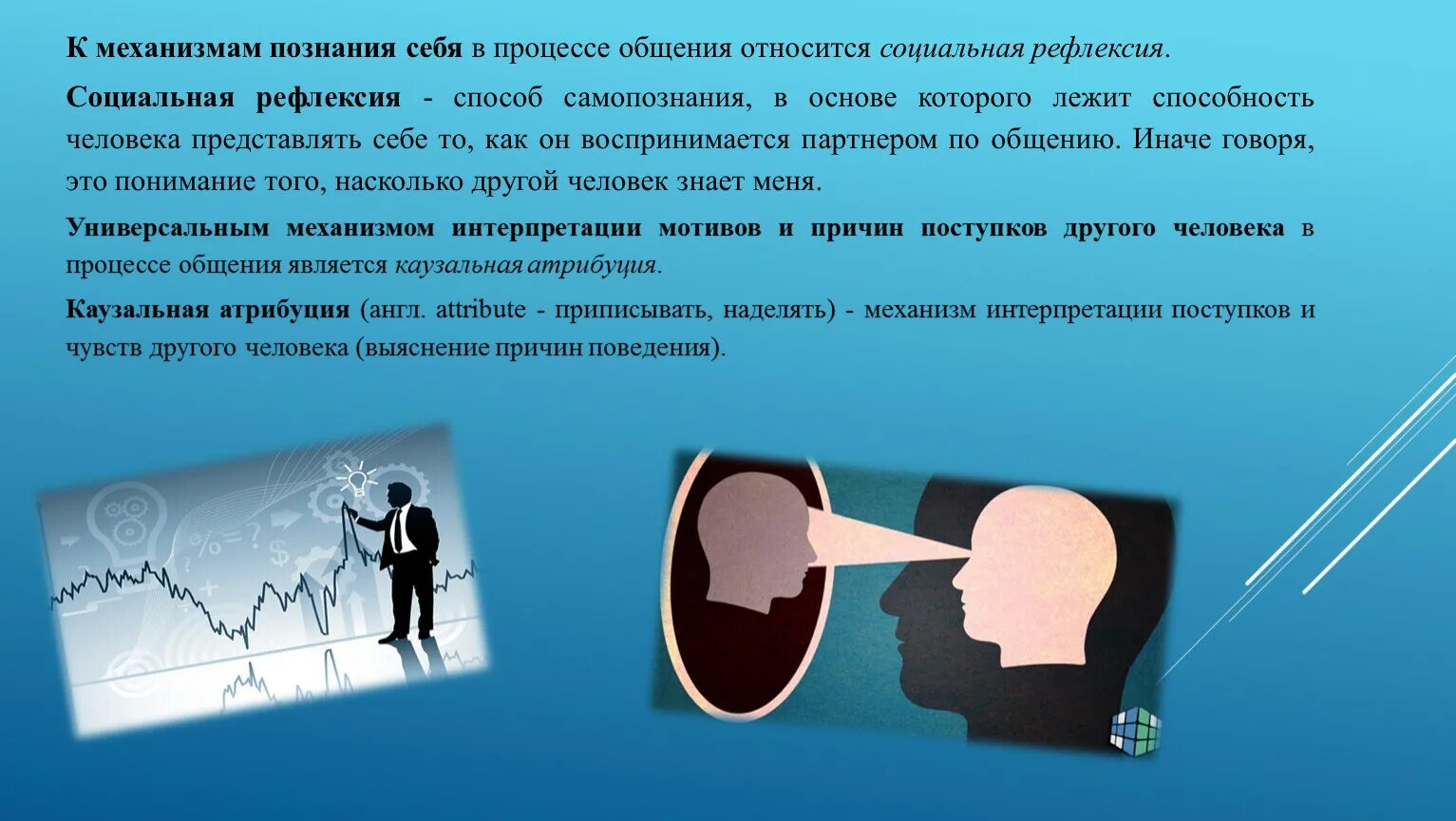 Осознание индивидом того как он воспринимается партнером. Восприятие другого человека. Понимание в процессе общения. Восприятие и понимание партнера по общению. Познание другого человека.