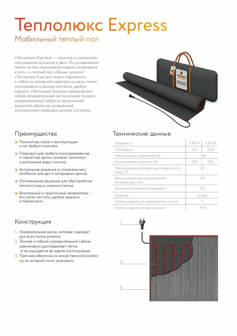 Мобильный теплый пол под ковер теплолюкс. Мобильный теплый пол под ковер теплолюкс
