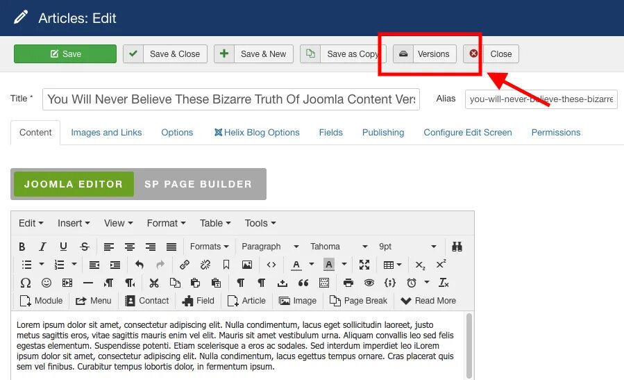 Article editor