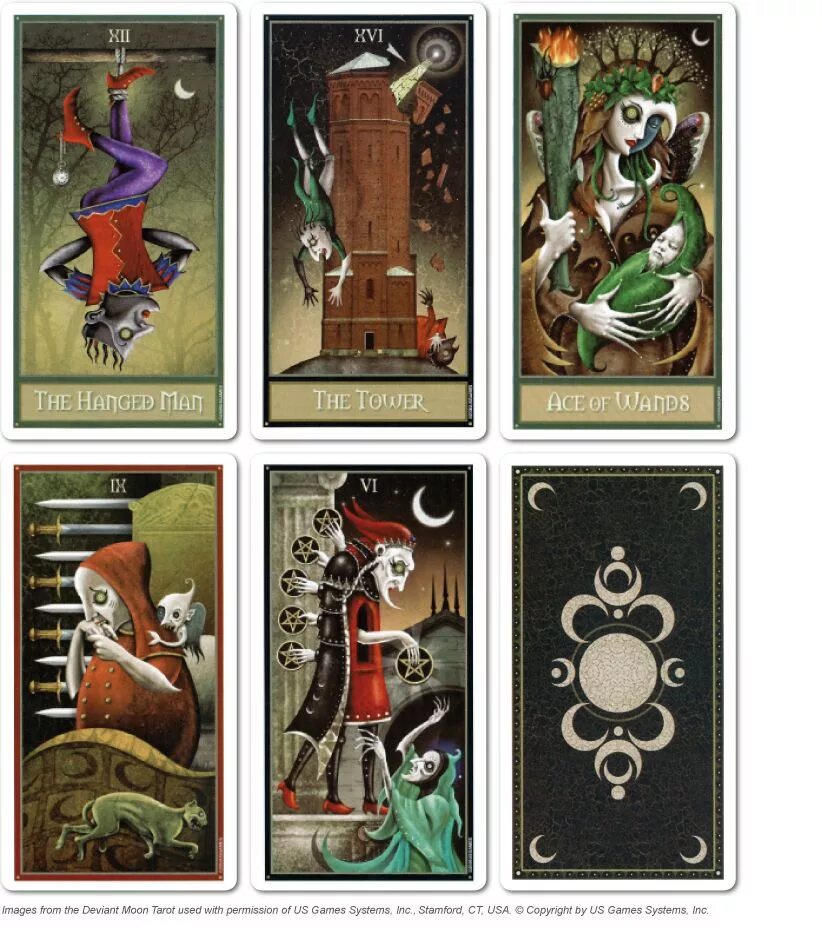 Колода таро безумной луны. Девиант мун таро. колода deviant moon tarot. таро девиантной луны.