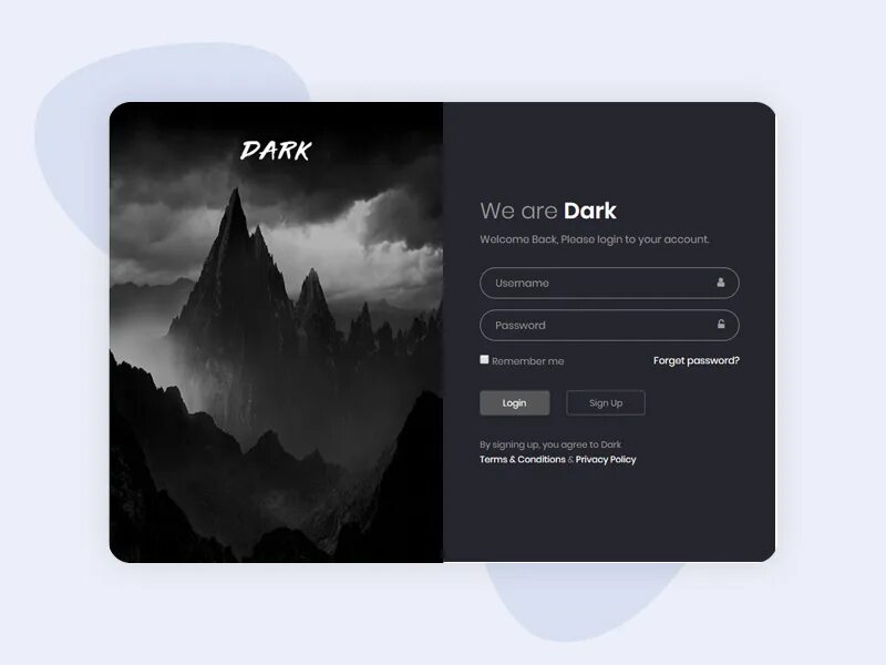 Dark forms. Dark login form. dark login design. dark login screen mobila. dark login creative html.