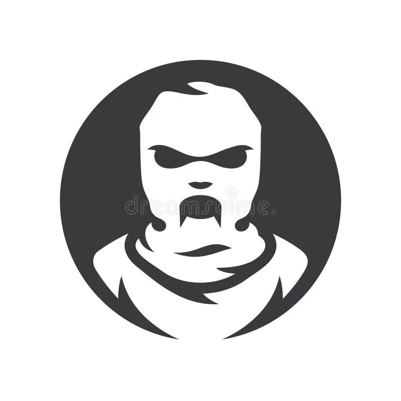 Балаклава логотип. Балаклава vector. наклейка балаклава. силуэт балаклавы на белом фоне.