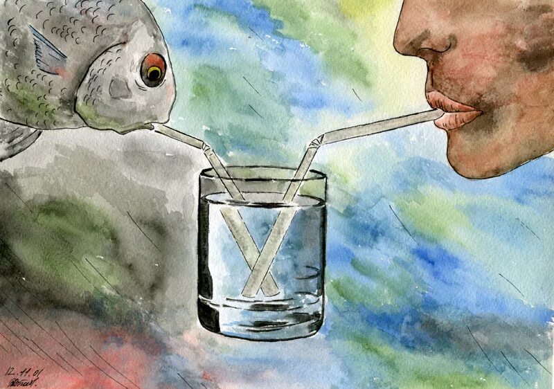 Рисунок жизнь воде