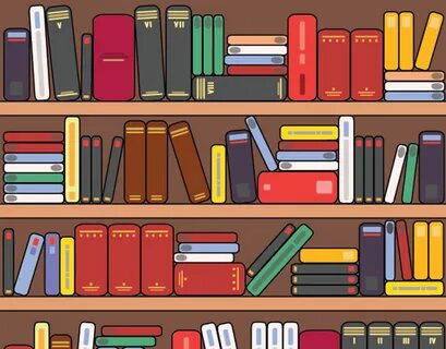 Нарисовать книжную полку