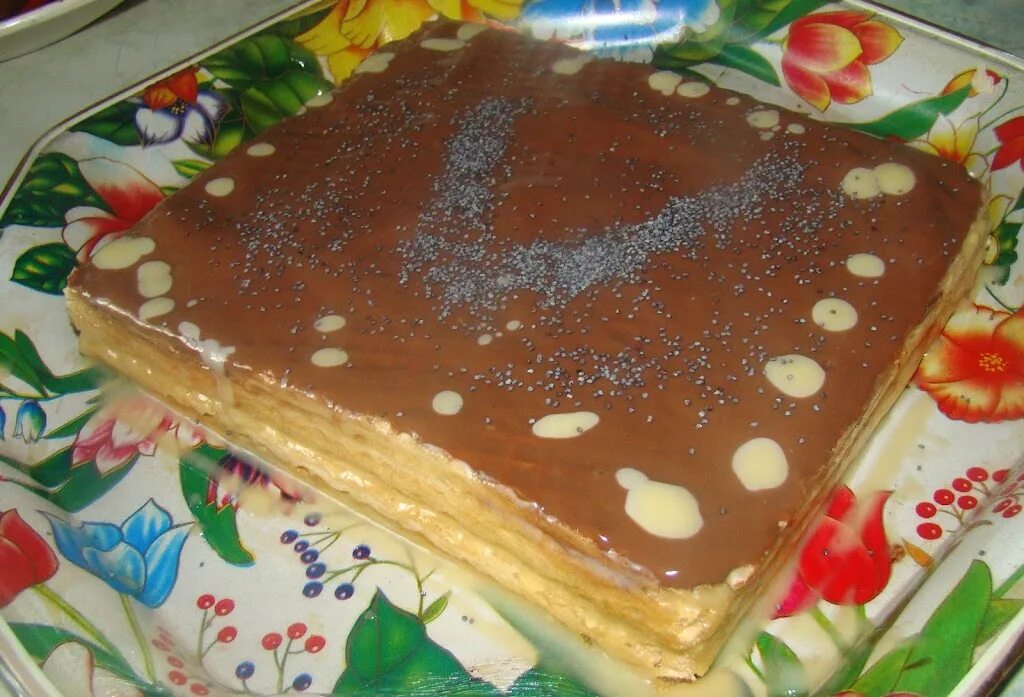 вафельный торт со сгущенкой и бананами