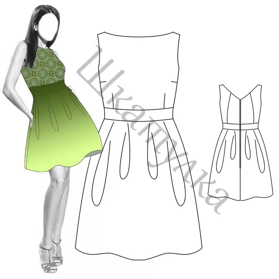 Выкройка платья шкатулка бесплатно Шитье 088 Retro dress pattern, Dress patterns free, Clothing patterns