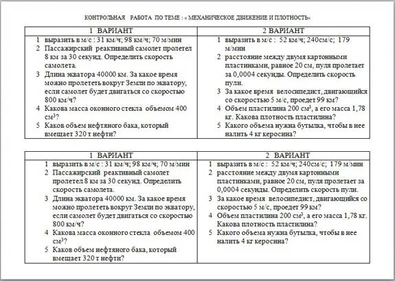 Контрольная работа механическое движение тел. Контрольная работа по физике 7 класс механическое движение. Физика 7 класс контрольная механическое движение плотность вещества. Механическое движение плотность. Контрольная работа по теме:"механическое движение.масса.плотность".