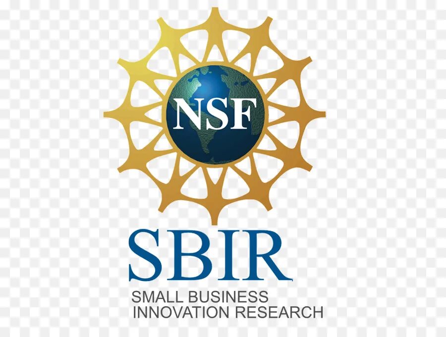 Small Business Innovation research (SBIR) эмблема. Национальный научный фонд США (NSF). Science research Foundation эмблема.