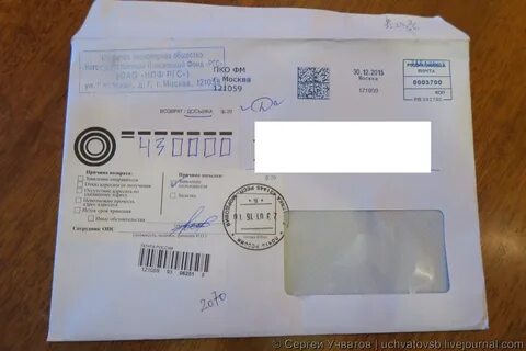 Возврат отправителю по иным обстоятельствам
