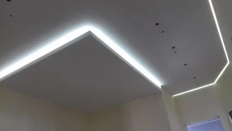 Установка парящего натяжной потолок