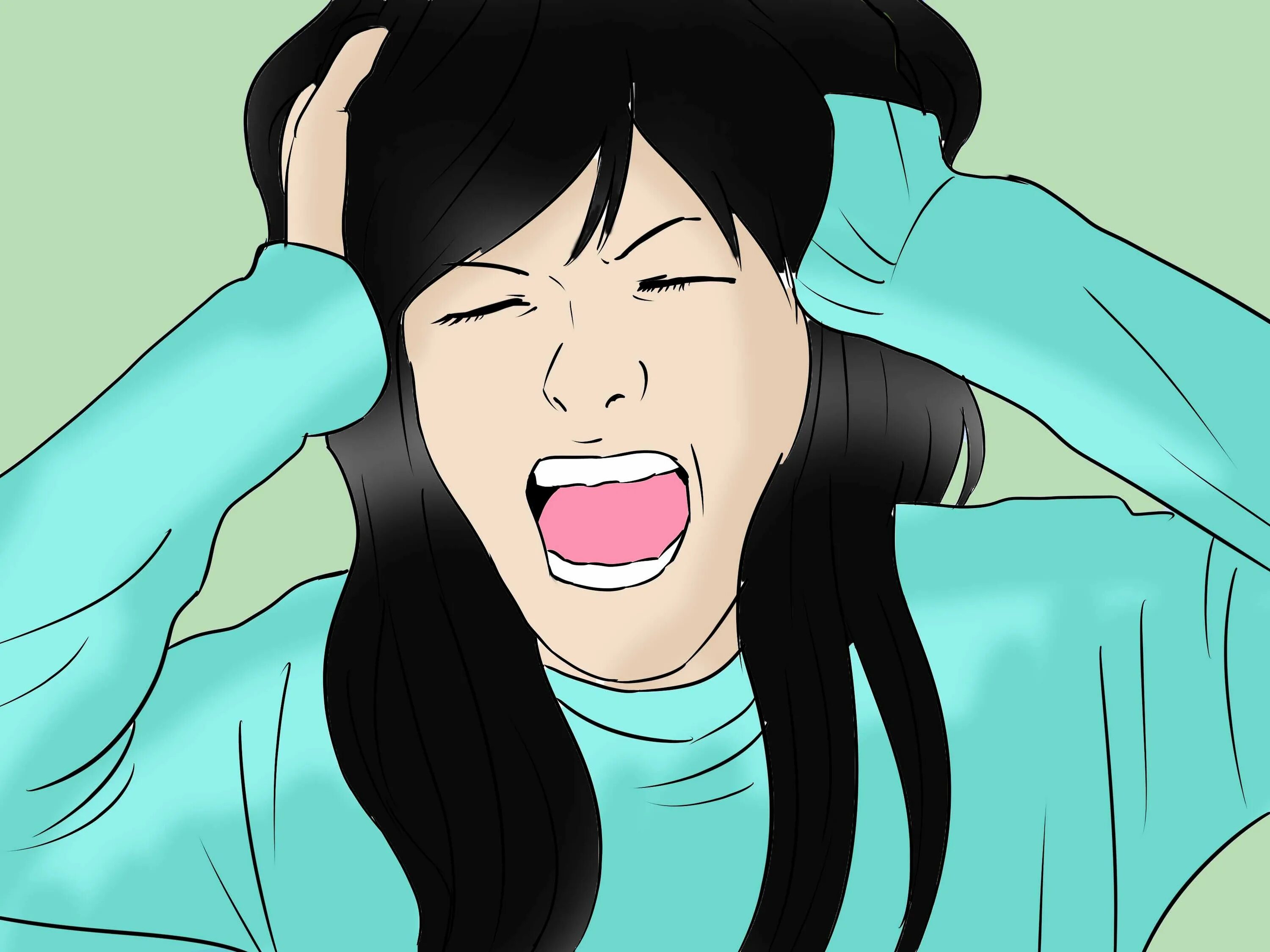 Can be stressful. Стресс аниме. Wiki how стресс. Аниме девочка стресс. Стресс женщина арт.